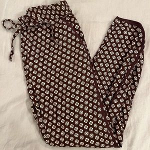 Madewell - Tapered Wine Colored Printed Pant